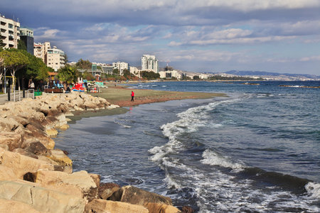 Limassol/Cyprus - 03 Jan 2016: The waterfront in Limassol, Cyprusのeditorial素材