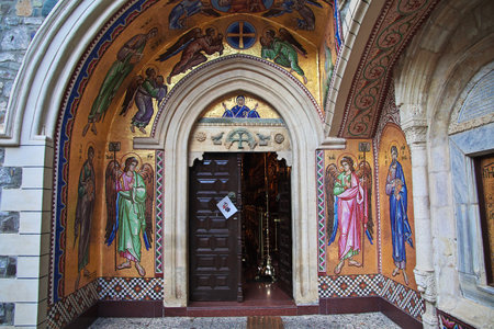 Kykkos/Cyprus - 06 Jan 2016: Kykkos monastery in mountains of Cyprus