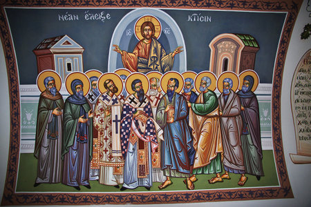 Kykkos/Cyprus - 06 Jan 2016: Kykkos monastery in mountains of Cyprusのeditorial素材