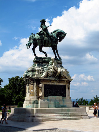 Budapest / Hungary - 12 Jun 2011: The monument in Royal Palace in Budapest, Hungaryのeditorial素材
