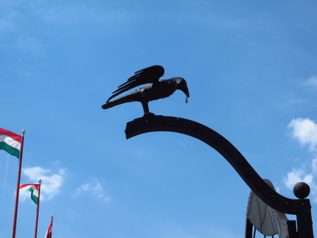Budapest / Hungary - 12 Jun 2011: The monument in Royal Palace in Budapest, Hungaryのeditorial素材