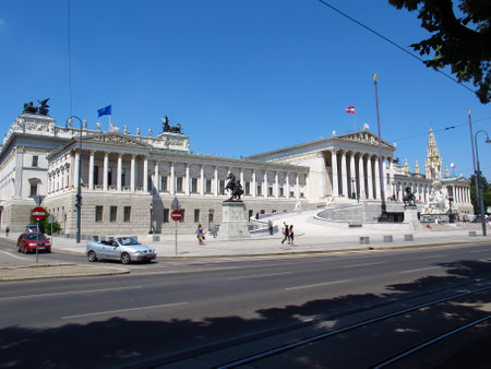 Vienna / Austria - 11 Jun 2011: The building in the center of Vienna, Austriaのeditorial素材