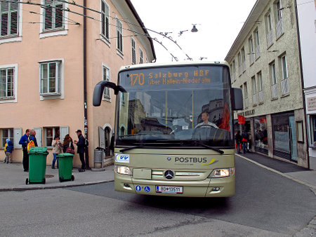 Salzburg / Austria - 09 Jun 2011: The Bus in Salzburg, Austriaのeditorial素材