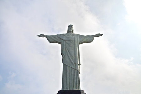 Rio de Janeiro / Brazil - 08 May 2016: The monument of Christ the Redeemer in Rio de Janeiro, Brazilのeditorial素材