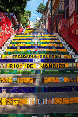 Rio de Janeiro / Brazil - 07 May 2016: Selaron Steps in Rio de Janeiro, Brazil