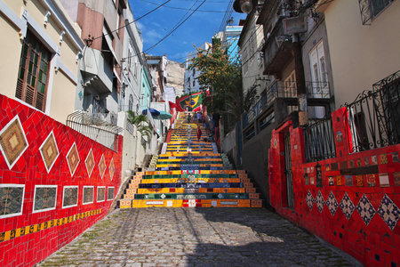 Rio de Janeiro / Brazil - 07 May 2016: Selaron Steps in Rio de Janeiro, Brazilのeditorial素材