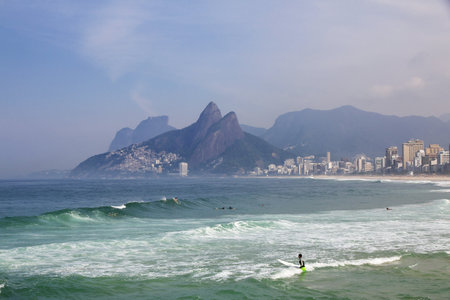 Rio de Janeiro / Brazil - 09 May 2016: Ipanema beach in Rio de Janeiro, Brazilのeditorial素材