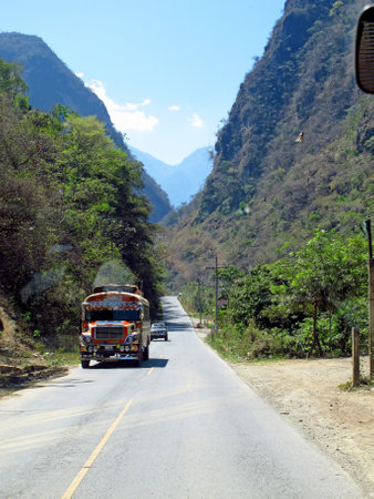 Atitlan / Guatemala - 05 Mar 2011: The highway Pan-American in Guatemalaのeditorial素材