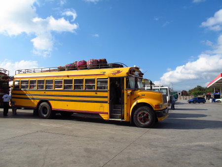 Palenque / Mexico - 07 Mar 2011: The bus, Mexicoのeditorial素材