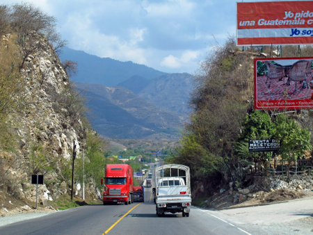 Atitlan / Guatemala - 07 Mar 2011: The road, Guatemalaのeditorial素材