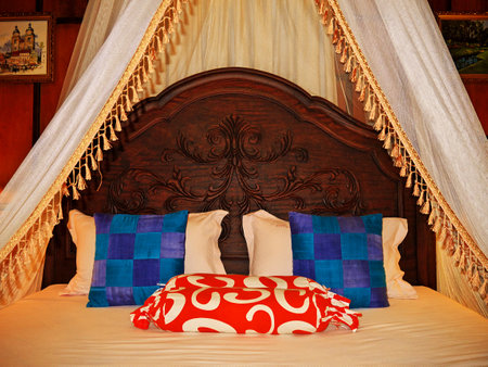 Luang Prabang / Laos - 24 Feb 2012: The hotel in Luang Prabang, Laosのeditorial素材