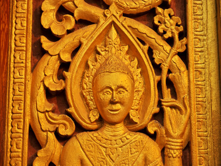 Luang Prabang / Laos - 25 Feb 2012: Ancient Wat in Luang Prabang, Laosのeditorial素材