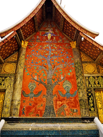 Luang Prabang / Laos - 25 Feb 2012: Ancient Wat in Luang Prabang, Laosのeditorial素材