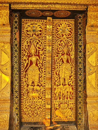 Luang Prabang / Laos - 25 Feb 2012: Ancient Wat in Luang Prabang, Laosのeditorial素材