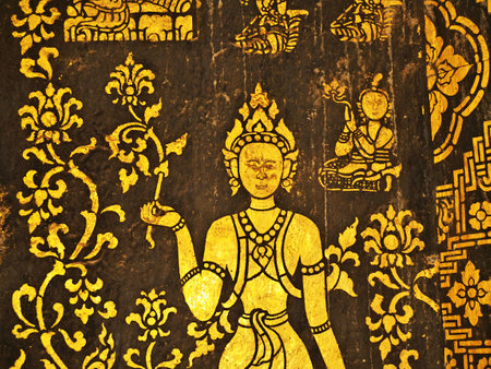 Luang Prabang / Laos - 25 Feb 2012: Ancient Wat in Luang Prabang, Laosのeditorial素材
