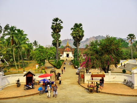 Luang Prabang / Laos - 25 Feb 2012: Ancient Wat in Luang Prabang, Laosのeditorial素材