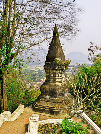 Luang Prabang / Laos - 25 Feb 2012: Ancient Wat in Luang Prabang, Laosのeditorial素材