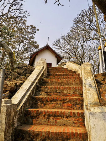 Luang Prabang / Laos - 25 Feb 2012: Ancient Wat in Luang Prabang, Laosのeditorial素材