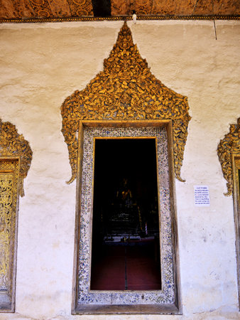 Luang Prabang / Laos - 25 Feb 2012: Ancient Wat in Luang Prabang, Laosのeditorial素材