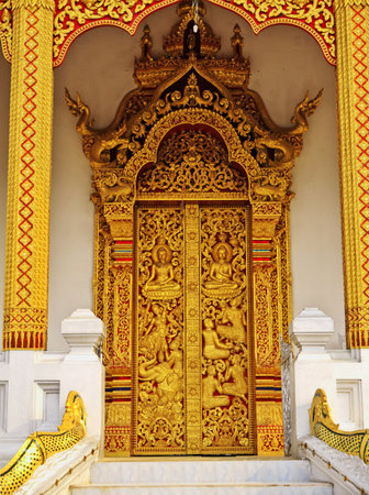 Luang Prabang / Laos - 25 Feb 2012: Ancient Wat in Luang Prabang, Laosのeditorial素材