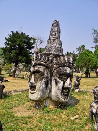 Vientiane / Laos - 26 Feb 2012: Buddha park in Vientiane, Laosのeditorial素材