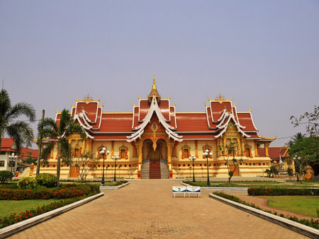 Vientiane / Laos - 26 Feb 2012: The palace in Vientiane, Laosのeditorial素材