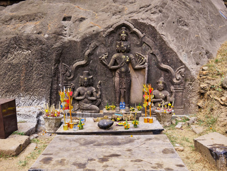 Mekong / Laos - 27 Feb 2012: Vat Phou temple in Laosのeditorial素材