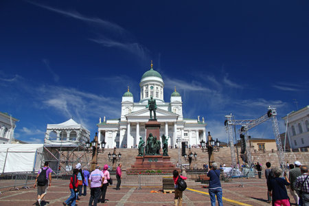 Helsinki / Finland - 22 Jun 2012: St. Nicholas Cathedral in Helsinki, Finlandのeditorial素材