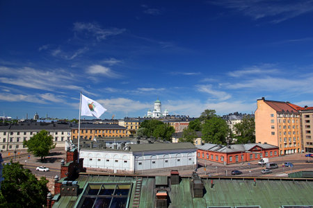 Helsinki / Finland - 22 Jun 2012: The view on Helsinki, Finlandのeditorial素材