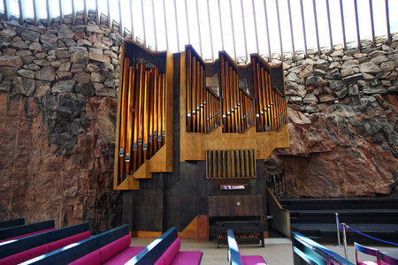 Helsinki / Finland - 22 Jun 2012: The church Temppeliaukio in Helsinki, Finlandのeditorial素材