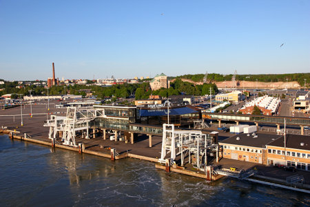 Turku / Finland - 22 Jun 2012: The marina in Turku, Finlandのeditorial素材