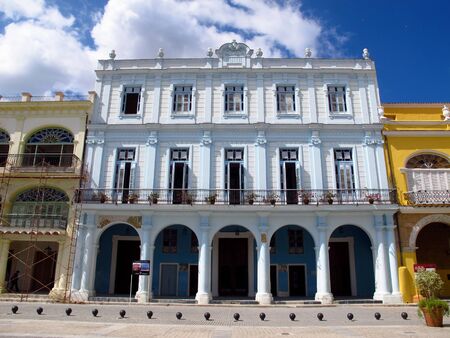 The vintage building in Havana, Cubaの写真素材