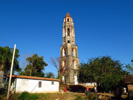 Trinidad / Cuba - 26 Feb 2011: Iznaga Tower in Trinidad, cubaのeditorial素材