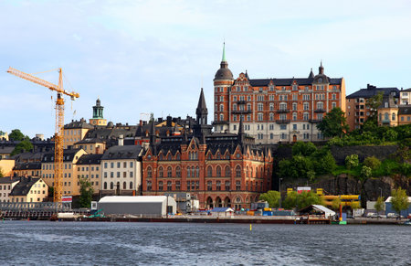Stockholm / Sweden - 29 Jun 2012: The embankment in Stockholm, Swedenのeditorial素材