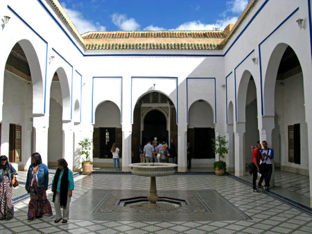 Marrakech / Morocco - 01 Nov 2010: The vintage palace in Marrakech, Moroccoのeditorial素材