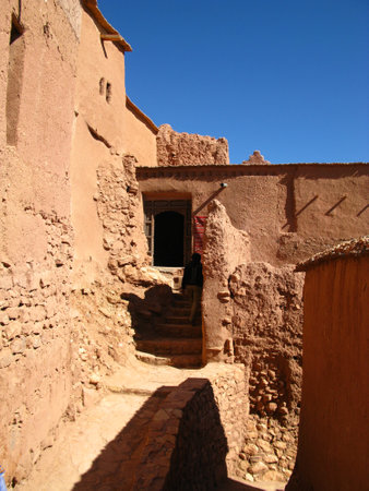Ouarzazate / Morocco - 06 Nov 2010: Kasbah Ait Ben Haddou in Sahara desert, Ouarzazate, Moroccoのeditorial素材