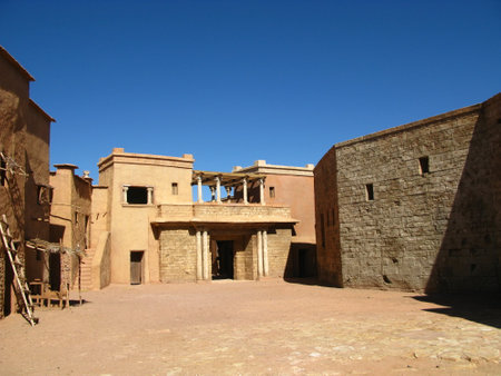 Ouarzazate / Morocco - 06 Nov 2010: Atlas Film Studio in Sahara desert, Ouarzazate, Moroccoのeditorial素材