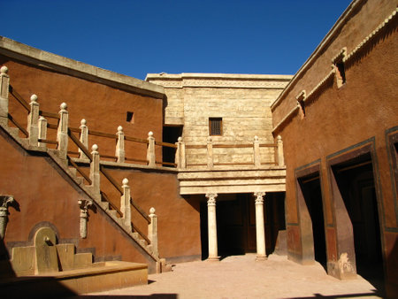 Ouarzazate / Morocco - 06 Nov 2010: Atlas Film Studio in Sahara desert, Ouarzazate, Moroccoのeditorial素材