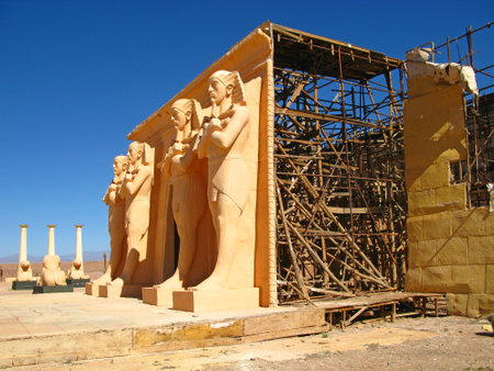 Ouarzazate / Morocco - 06 Nov 2010: Atlas Film Studio in Sahara desert, Ouarzazate, Moroccoのeditorial素材