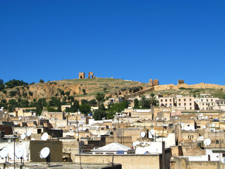 Fez / Morocco - 04 Nov 2010: The view on the medina of Fez, Moroccoのeditorial素材