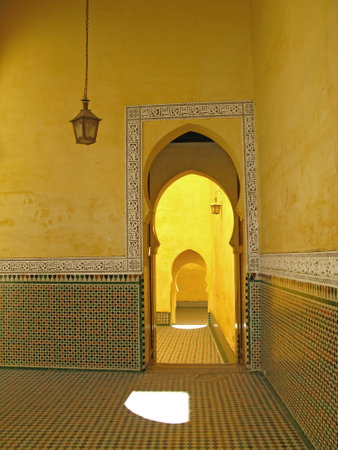 Meknes / Morocco - 03 Nov 2010: Mausoleum of Mouley Ismail, Meknes, Morocco