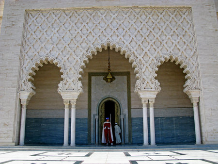 Rabat / Morocco - 05 Nov 2010: The mausoleum of Mohammed V, Rabat, Moroccoのeditorial素材