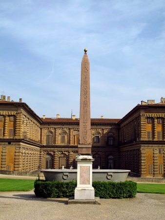 Florence / Italy - 13 Jul 2011: The monument in Pitti Palace in Florence, Italyのeditorial素材