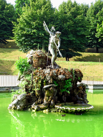 Florence / Italy - 13 Jul 2011: The monument in Pitti Palace in Florence, Italyのeditorial素材