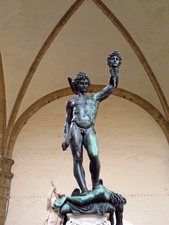 The statue in Palazzo Vecchio in Florence, Italyのeditorial素材