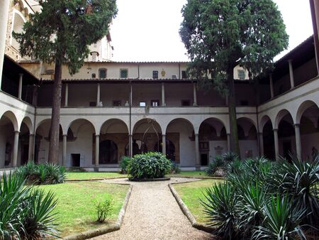 The ancient church in Florence, Italyの写真素材