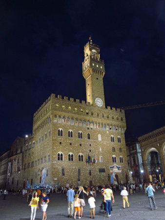 Florence, Italy - 14 Jul 2011: Palazzo Vecchio in Florence, Italyのeditorial素材