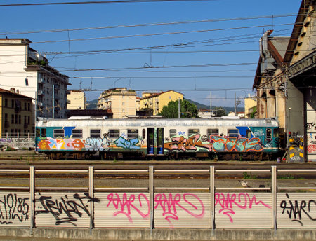 Florence / Italy - 11 Jul 2011: The railway station, Florence, Italyのeditorial素材