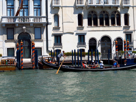 Venice / Italy - 12 Jul 2011: The gondola on the Grand Canal, Venezia, Italyのeditorial素材