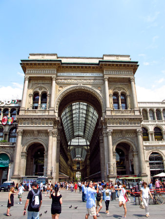 Milan / Italy - 14 Jul 2011: Galleria Vittorio Emanuele II, Milan, Italyのeditorial素材